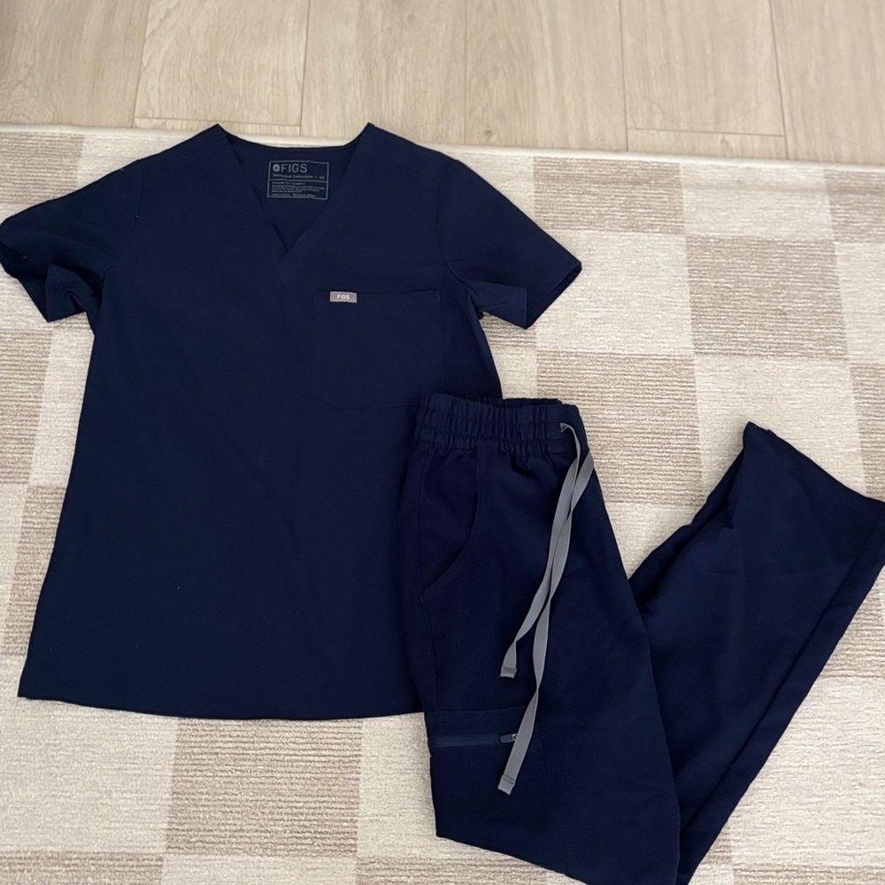 Figs Navy Scrub Set XS
